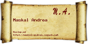 Maskal Andrea névjegykártya